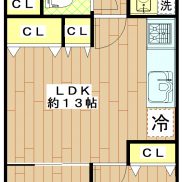 ３LDK　専有面積65.24㎡　全室フローリング(間取)