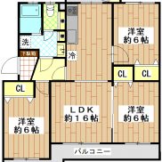 ３LDK・専有面積75.09㎡(間取)