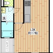 LDKを中心に独立した洋室が2部屋(間取)