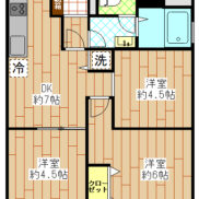 3DK、53.86㎡(間取)